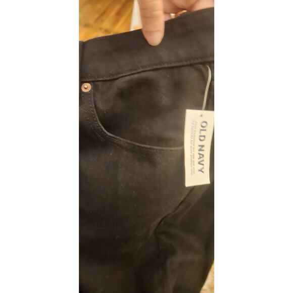 NWT Extra High-Rise Sky-Hi Wide Leg jeans in black denim, size 14 Petite. - Picture 11 of 12